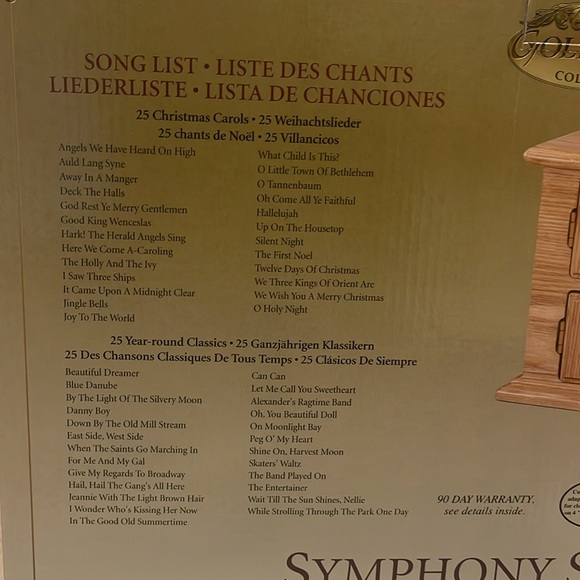 New Mr. Christmas Gold Label symphony surprise musical clock. Original packaging - Picture 6 of 9